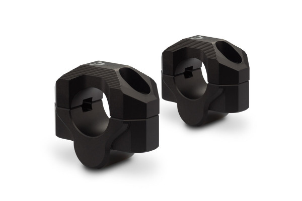 Lenkererhöhung für 28.5mm Lenker, 20mm höher gefräst, schwarz eloxiert