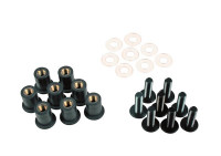 Befestigungssatz Windschild, Alu-Schrauben M5 mit Muttern und Scheiben, VPE 8 Befestigungssatz Windschild, Alu-Schrauben M5 mit Muttern und Scheiben, VPE 8